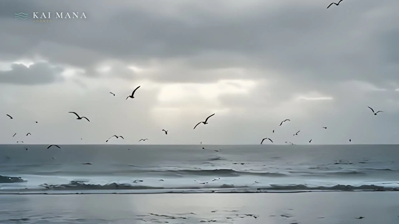 The suspended breath — the chant hangs in midair