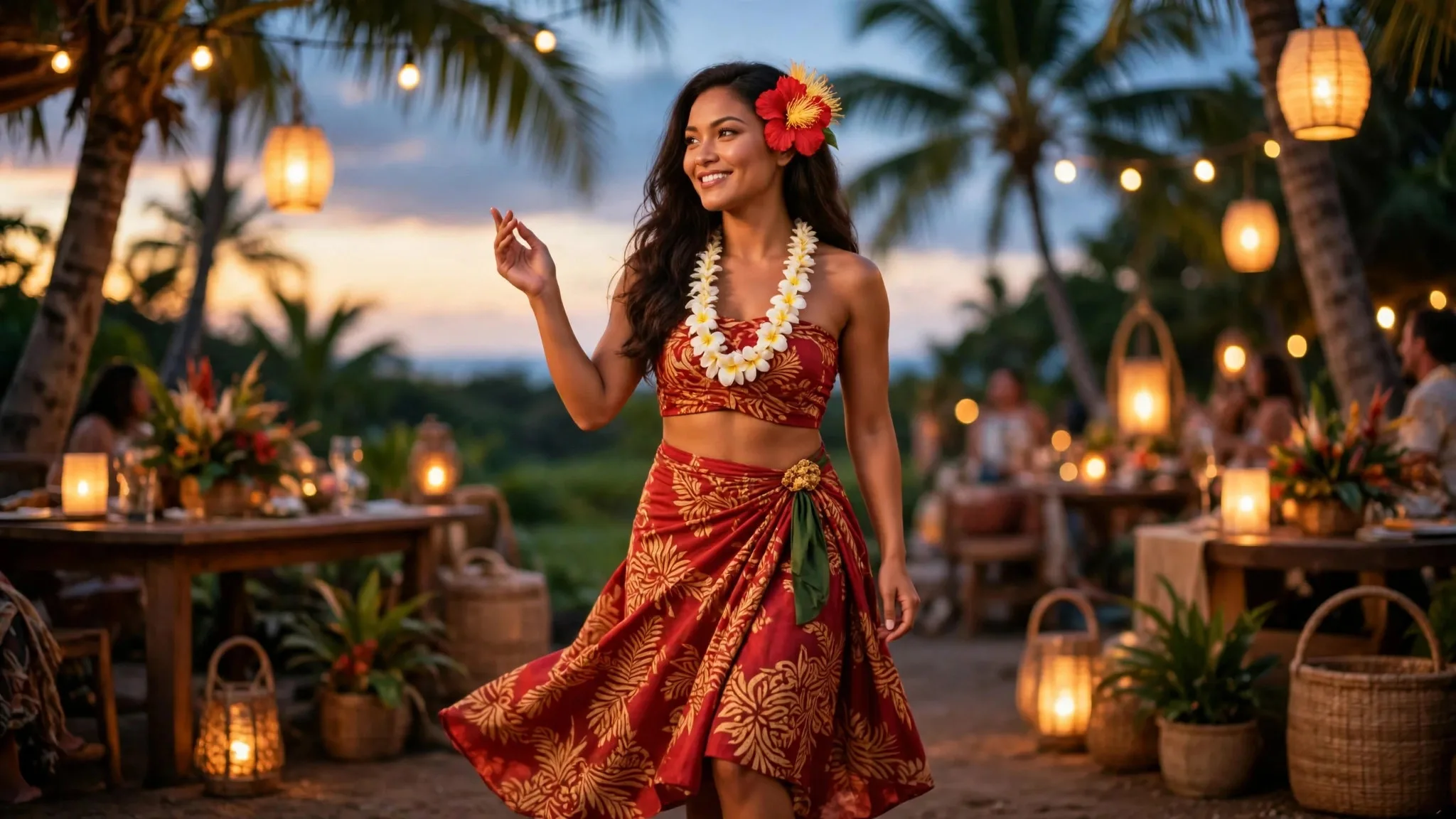Lehua arriving at the beach circle at dusk