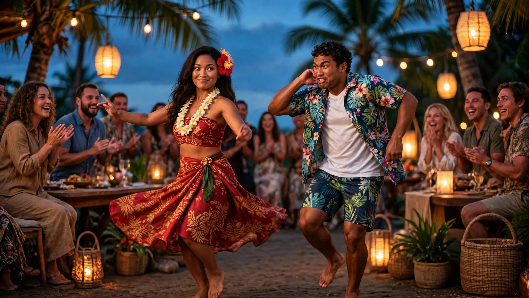The dance-off: Kekoa steps up against Lehua