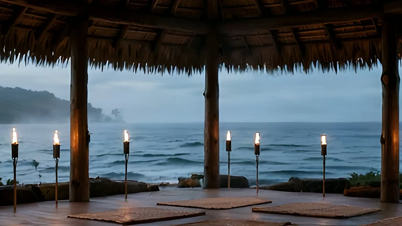 Lehua beginning the prayer — the opening of the practice