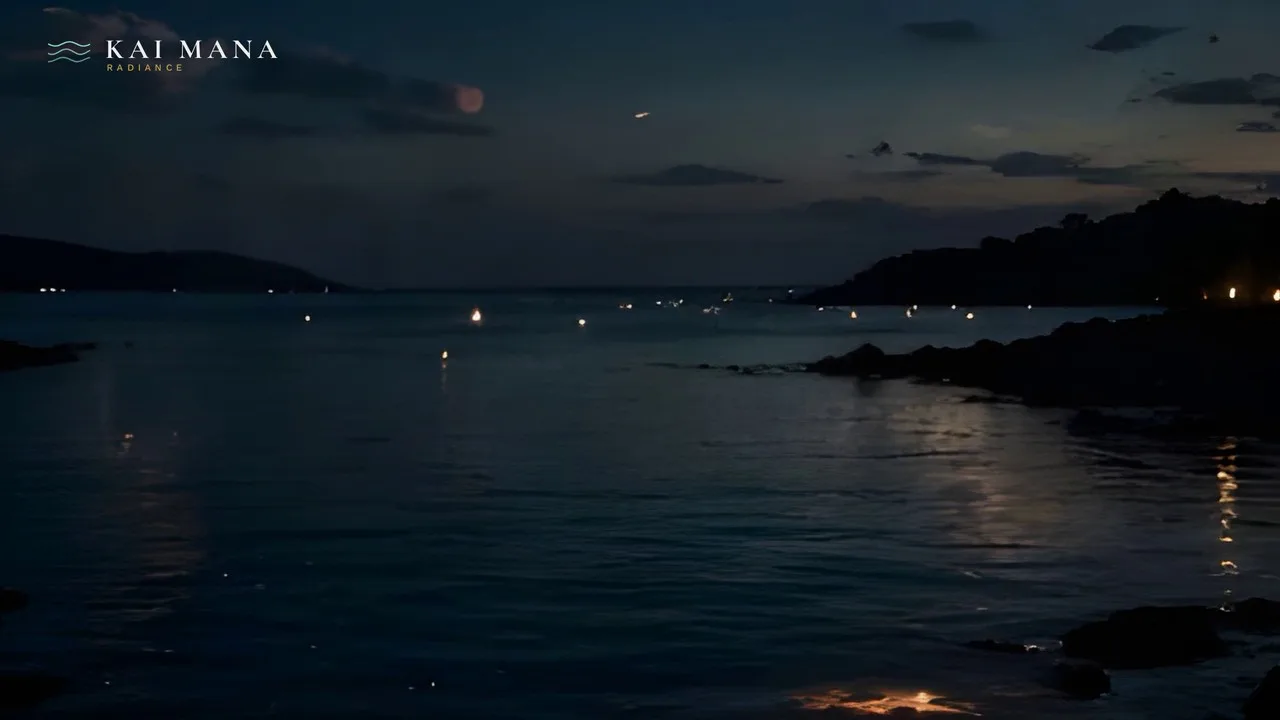 The last lanterns shrinking toward the horizon at dawn’s edge