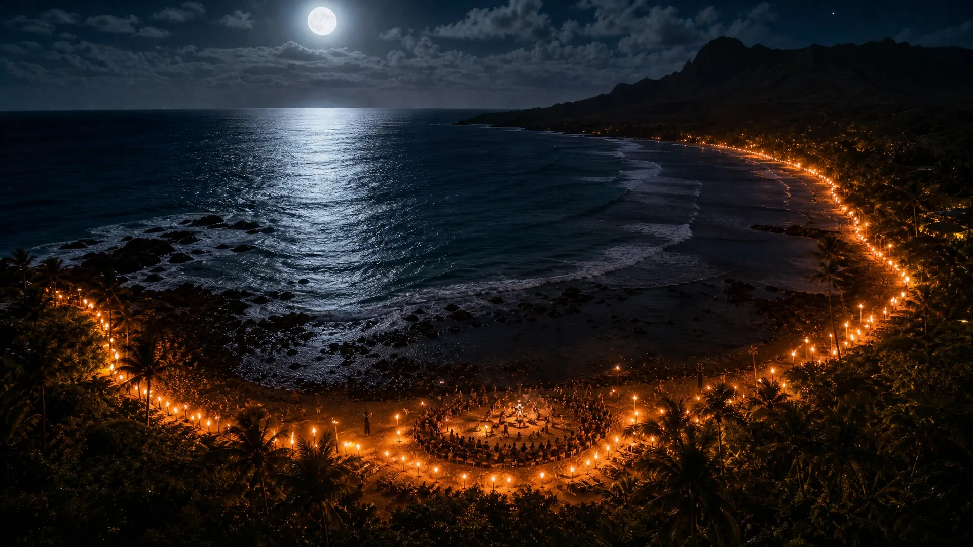 Groove on eternally — walking into the moonlit surf