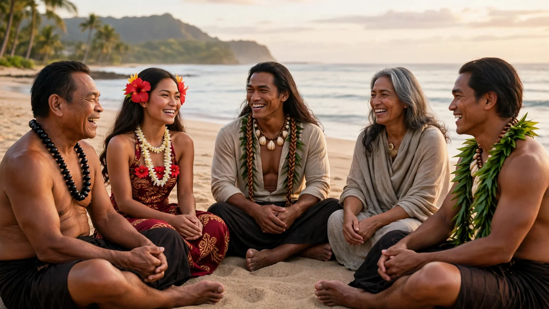 Warmth expanding — the circle breaks into laughter