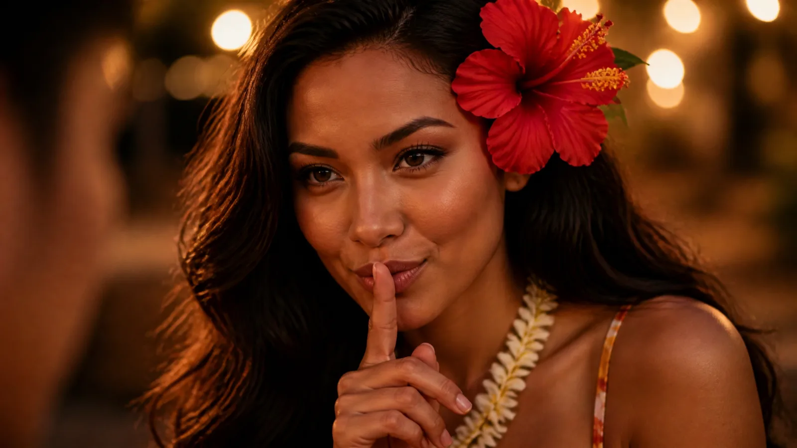 Lehua whispering a confession, close and quiet