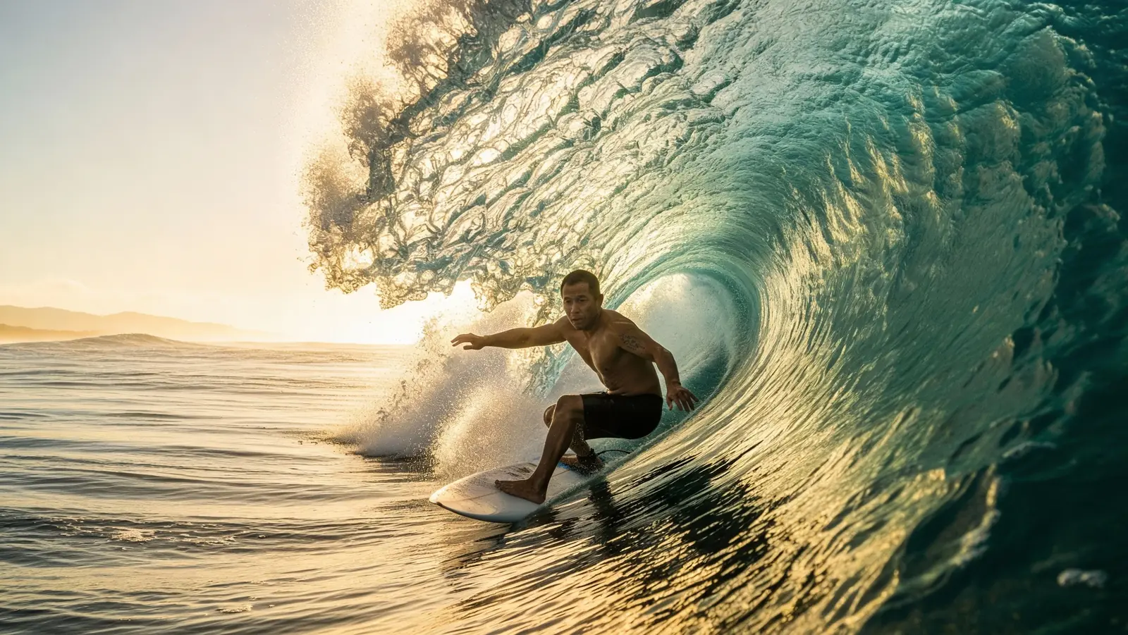 Surfer in wave